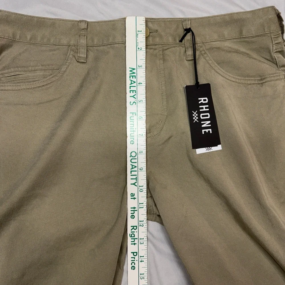 Rhone Everyday Twill Five Pocket Pant NWT Mens 34x32 Khaki Slim Straight